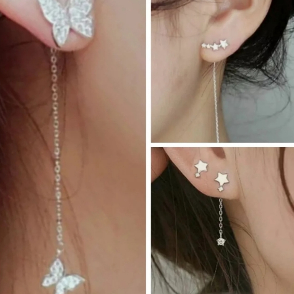 🦋 ☆ 💎 3 Pair earrings Lot 💎 ☆ 🦋